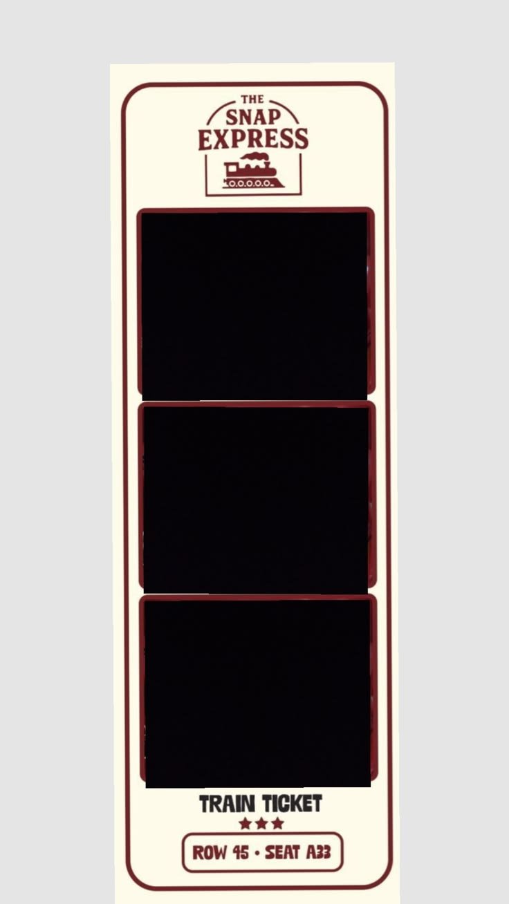 Train ticket photobooth strip